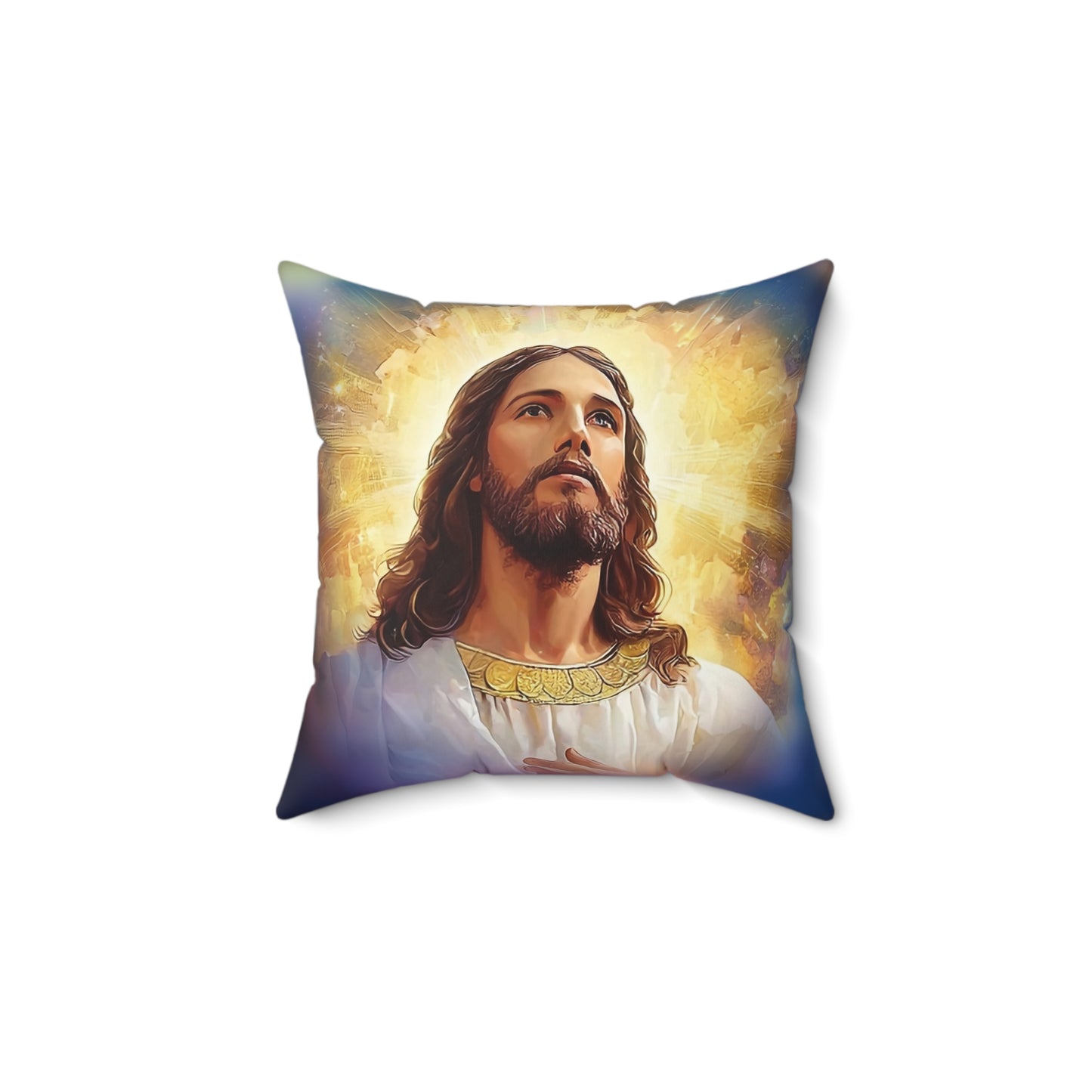 Jesus - Spun Polyester Square Pillow USA