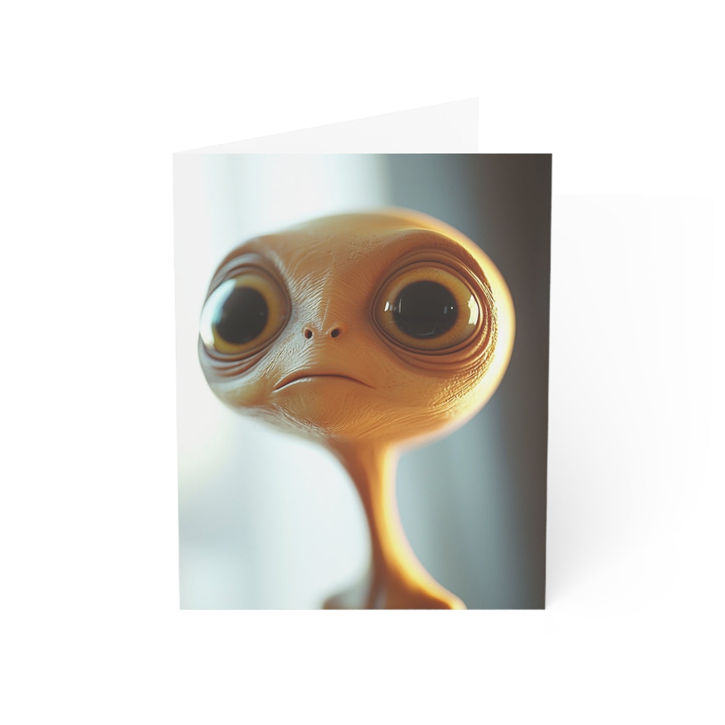 Sad Little Alien Greeting Cards - Set of 1, 10, 30, or 50pcs for All Occasions - USA