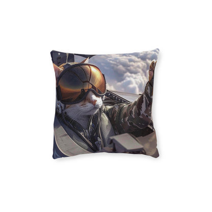 Top Gun Cat - Square Pillow - UK