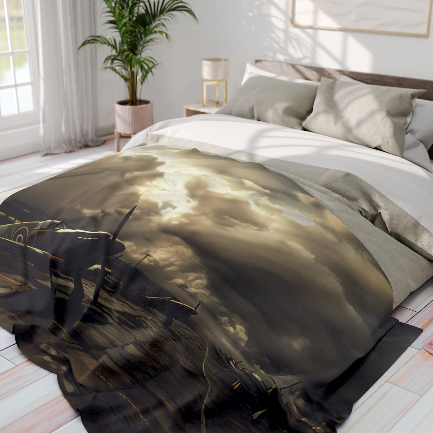 WW2 Airfield #1 Arctic Fleece Blanket - UK