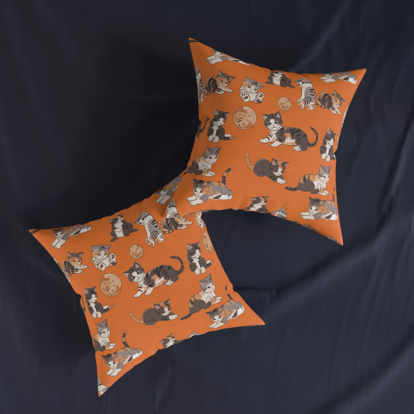 Kitten At Play - Square Pillow - UK
