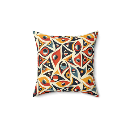 1960's America #1 Spun Polyester Square Pillow USA