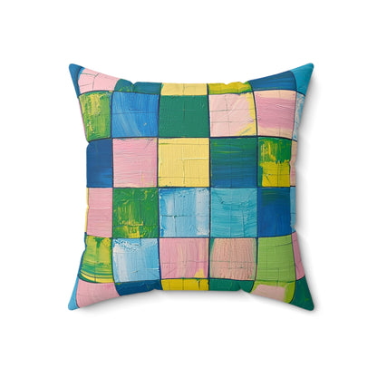 Patchwork 1 - Spun Polyester Square Pillow - USA