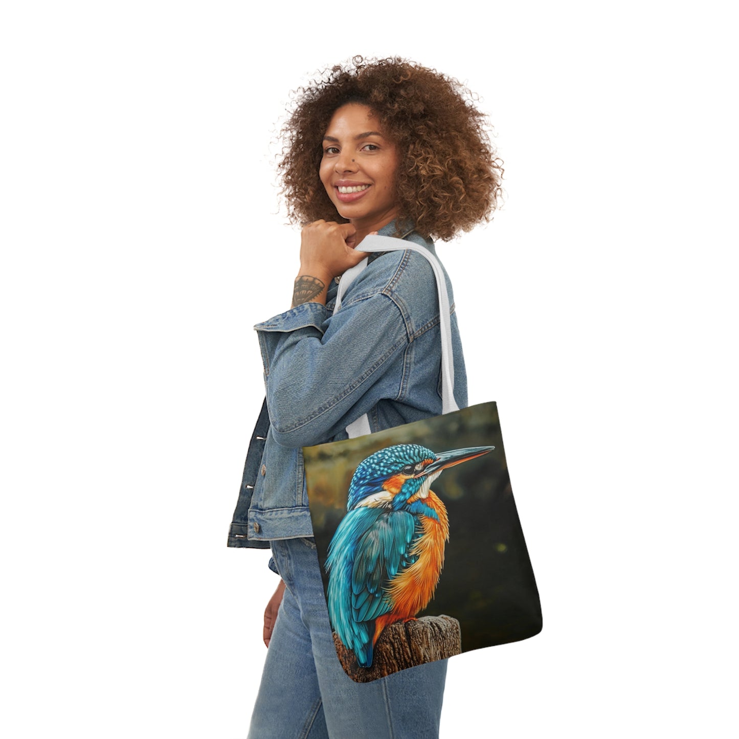 Kingfisher - Polyester Canvas Tote Bag (AOP)