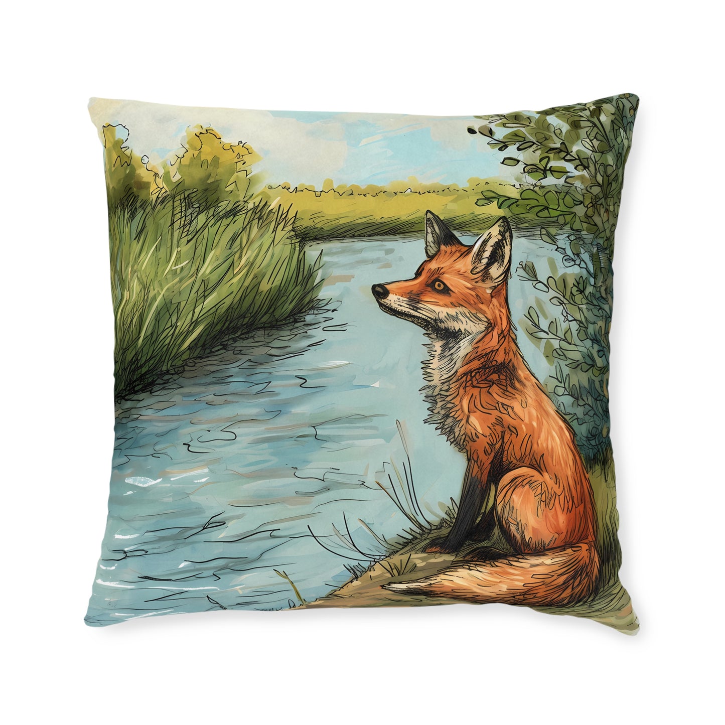 Fox 2 - Square Pillow - UK