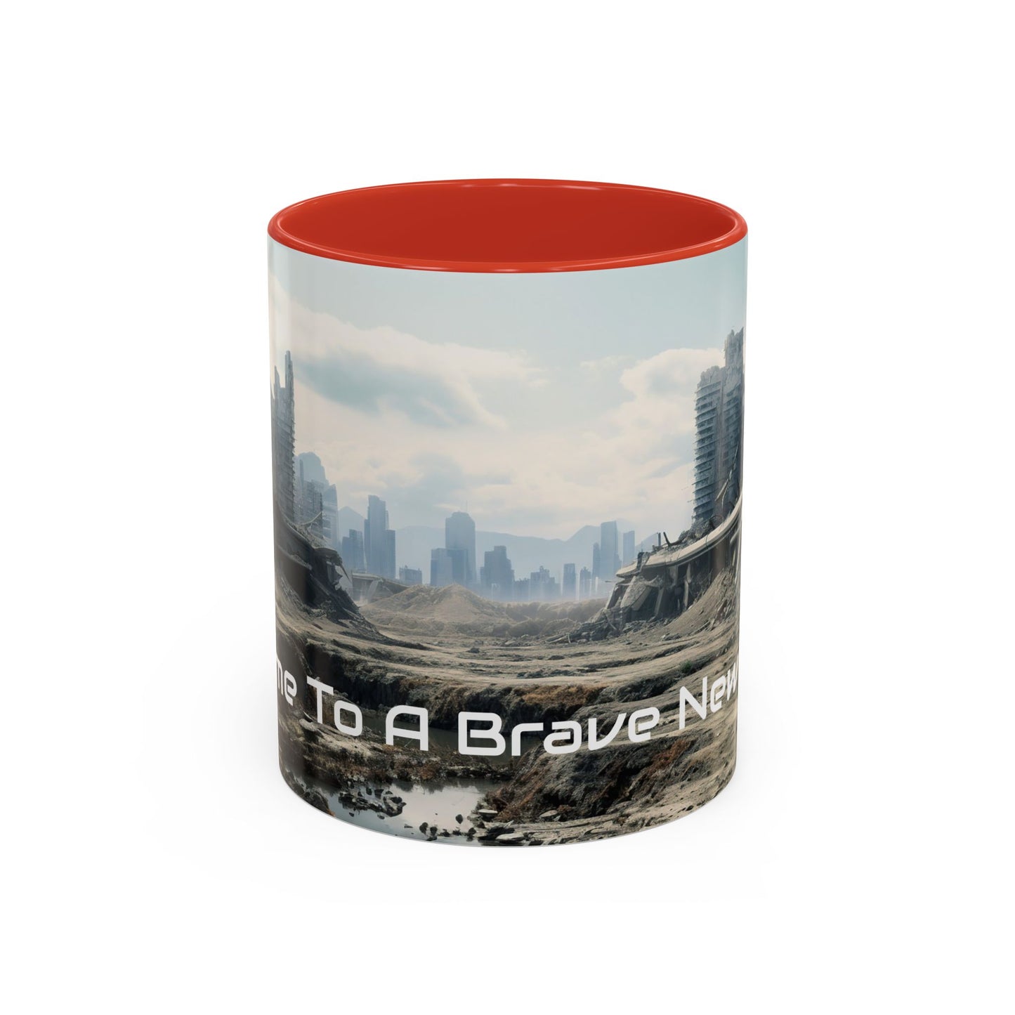Futuristic Landscape Accent Coffee Mug - Perfect for Sci-Fi Lovers - UK
