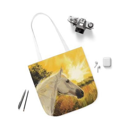 Horse #3 Polyester Canvas Tote Bag (AOP)