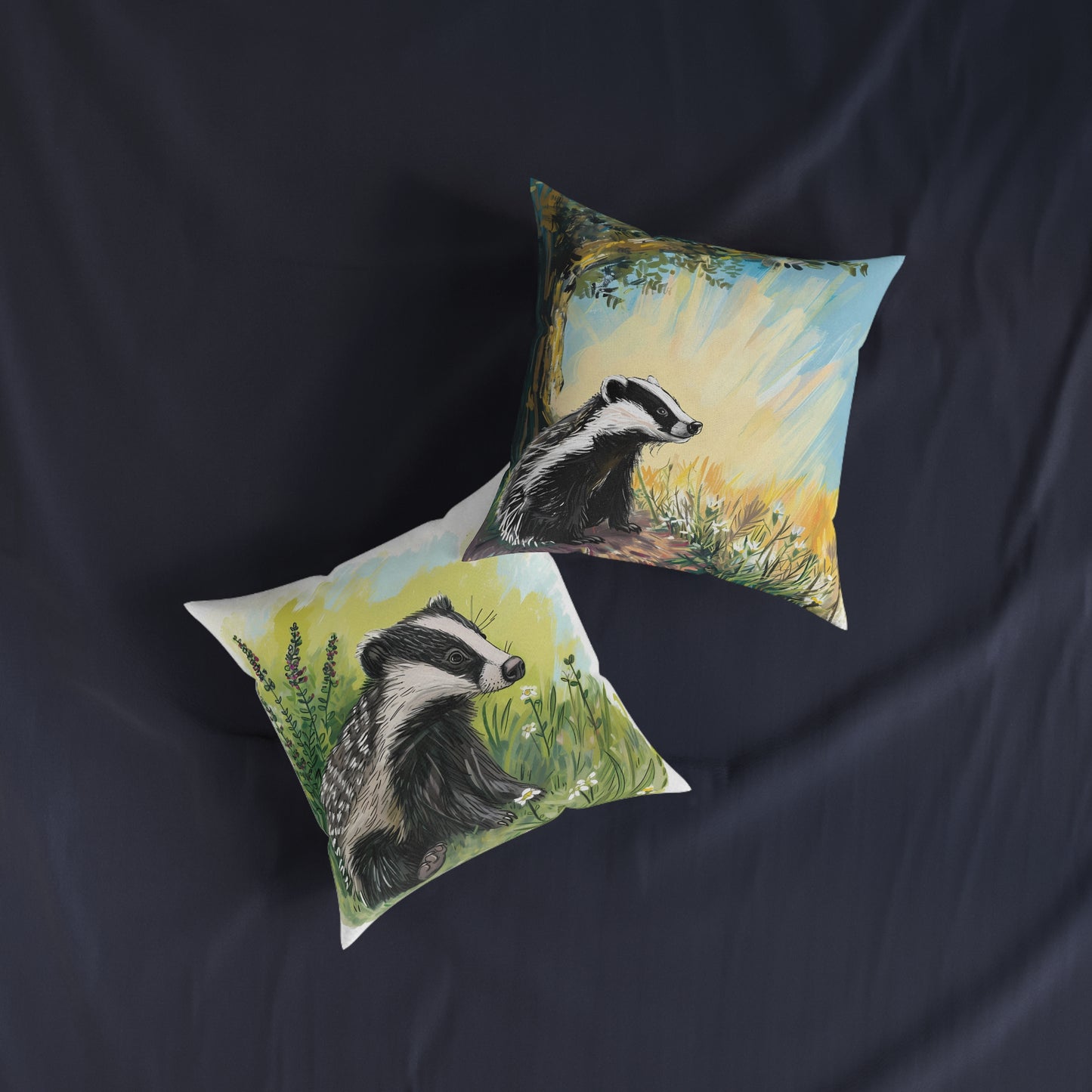 Badger 1 - Square Pillow - UK