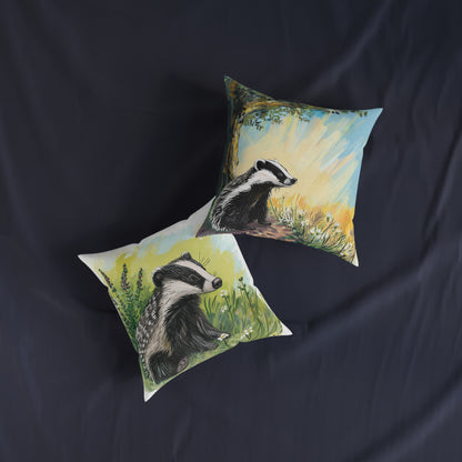Badger 1 - Square Pillow - UK