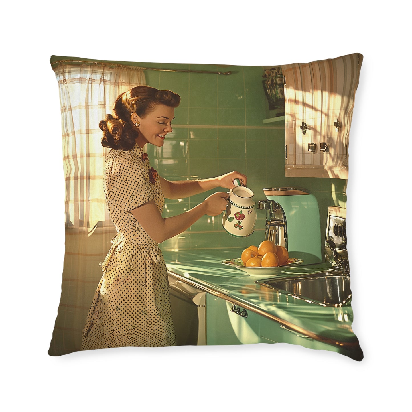 1950s Americana 2 - Square Pillow - UK