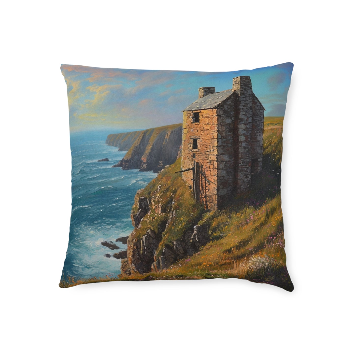 Cornwall - Engine House Cushion - UK