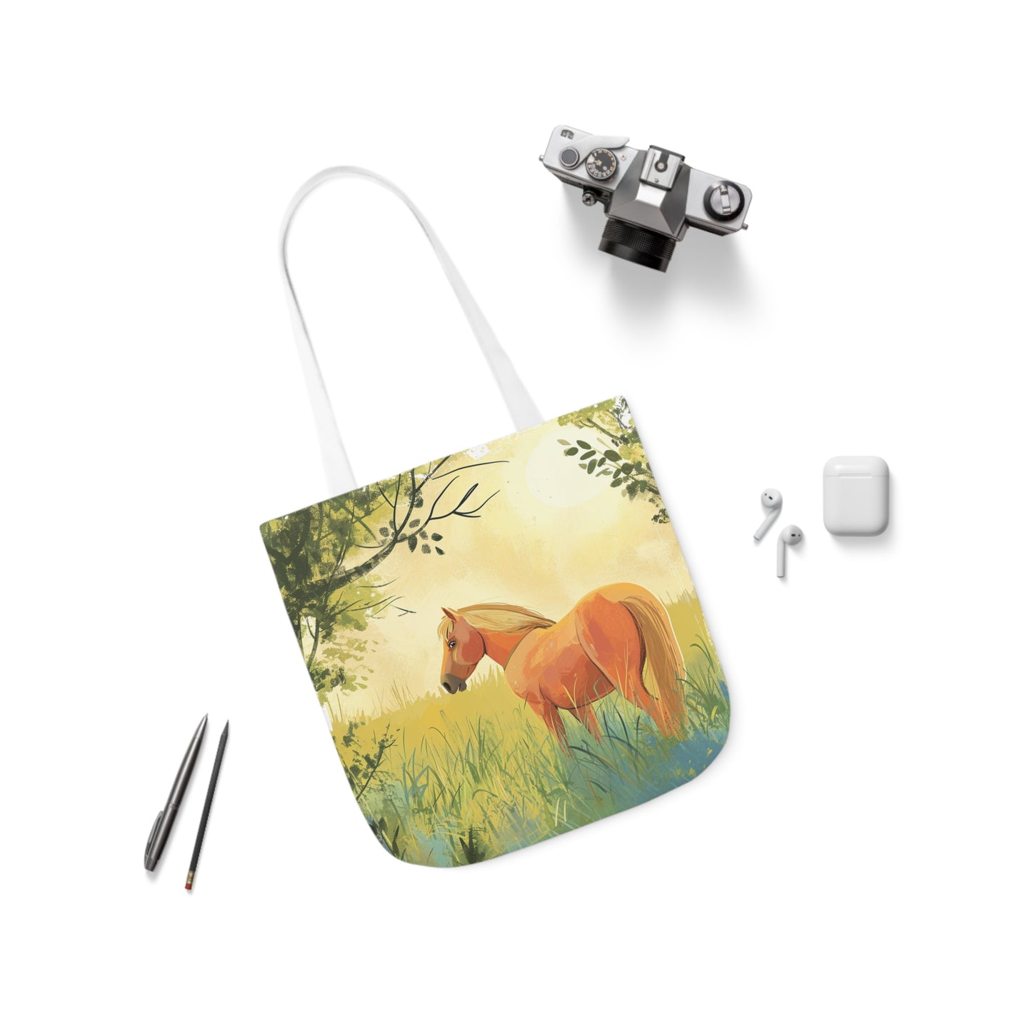 Horse #2 Polyester Canvas Tote Bag (AOP)