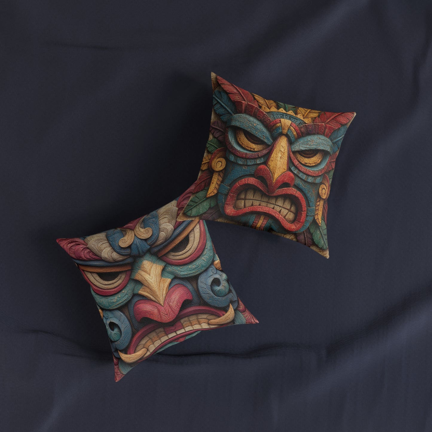 Tiki 1 - Square Cushion - UK