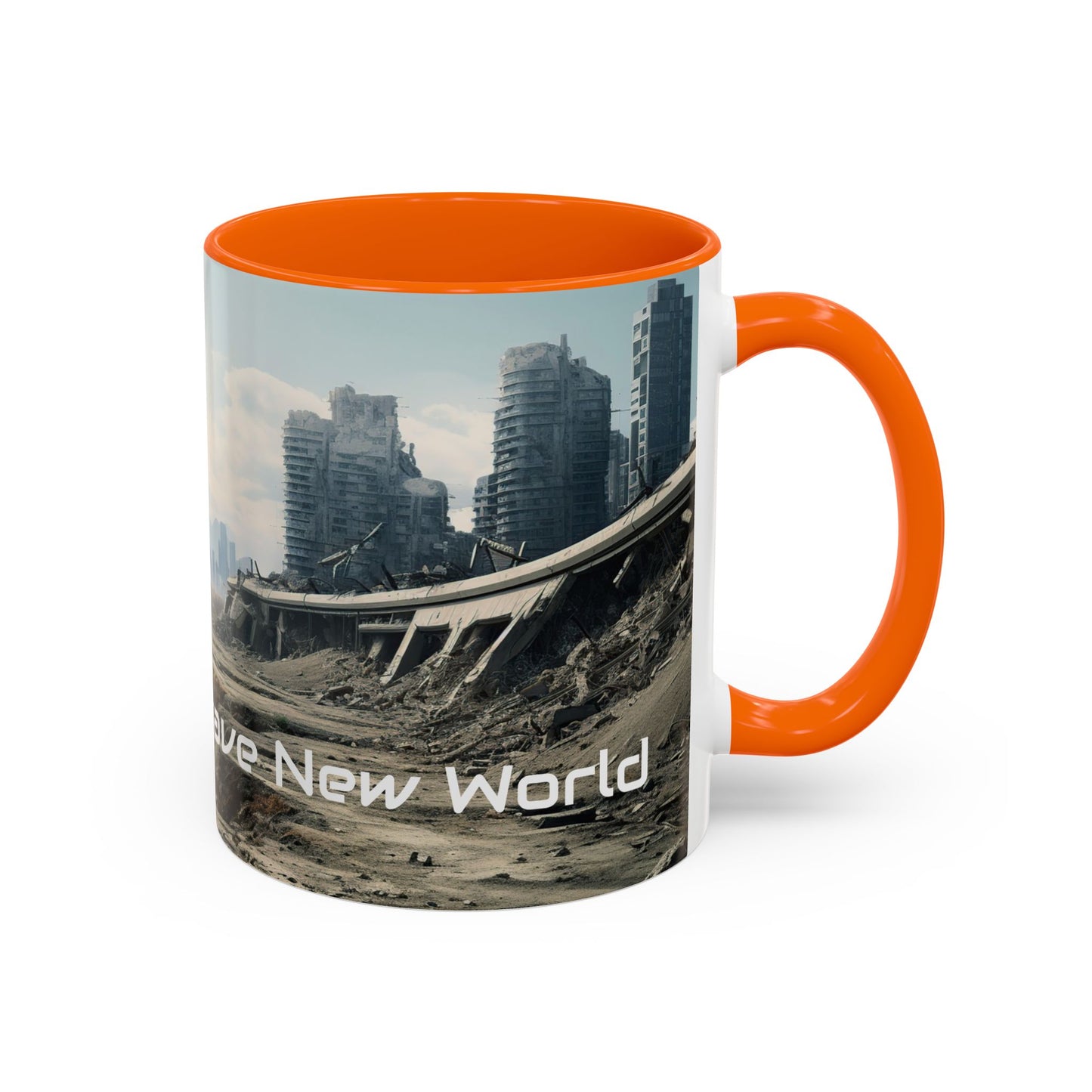 Futuristic Landscape Accent Coffee Mug - Perfect for Sci-Fi Lovers - UK