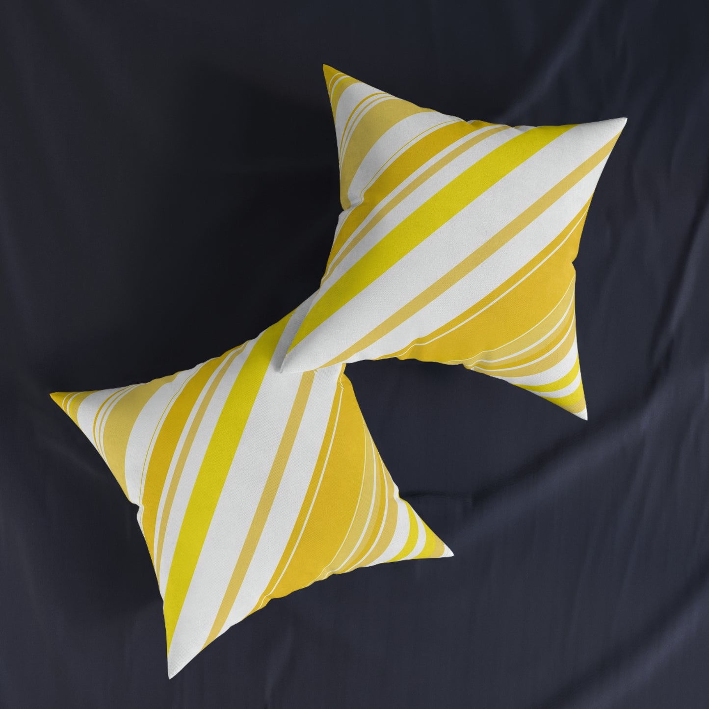 Fresh Lemon Stripes - Square Pillow - UK