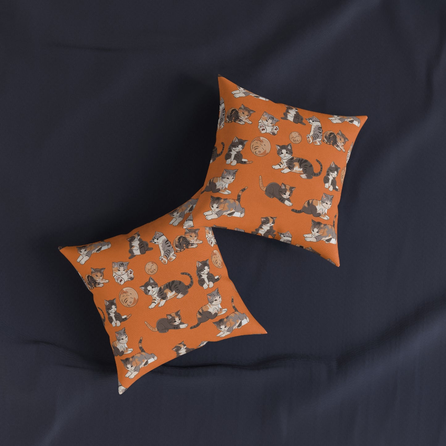 Kitten At Play - Square Pillow - UK