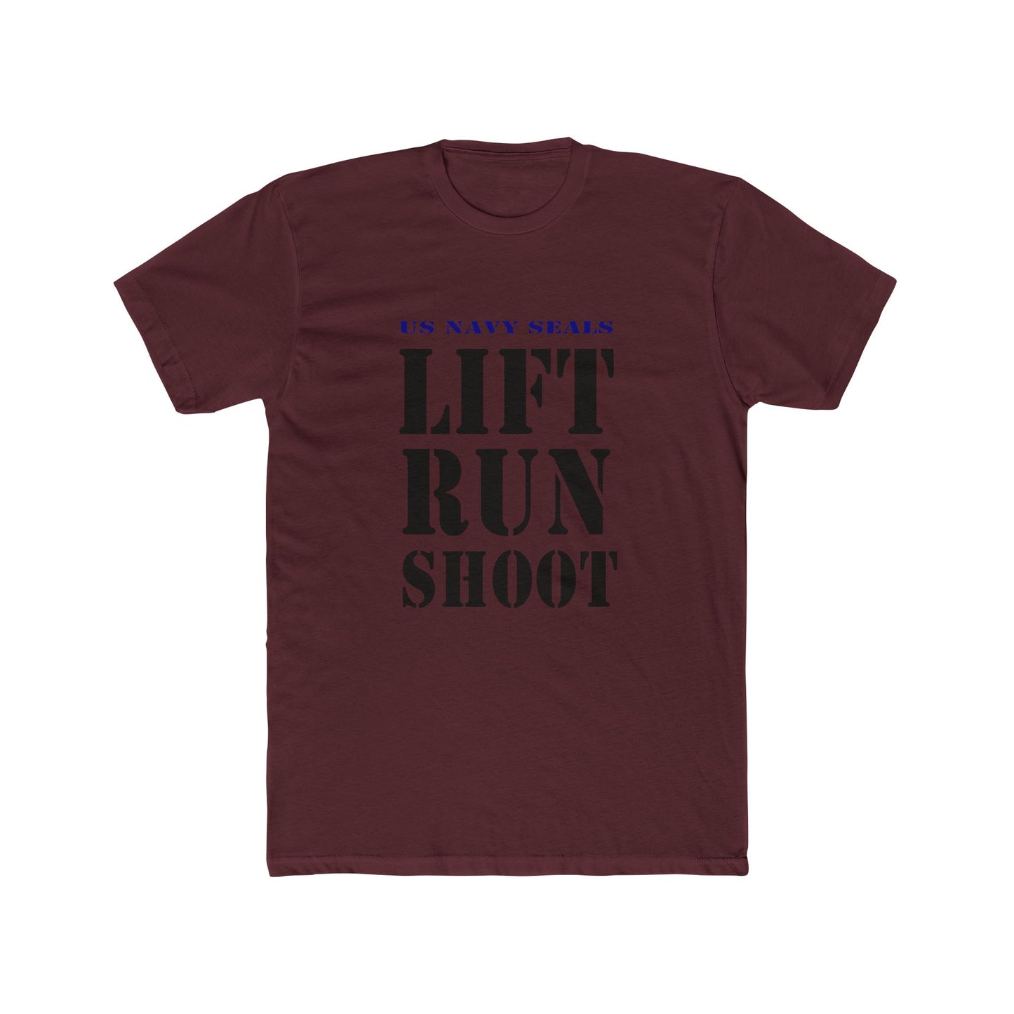 US Navy Seals Lift Run Shoot Unisex Cotton Crew Tee USA