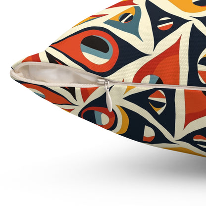 1960's America #1 Spun Polyester Square Pillow USA