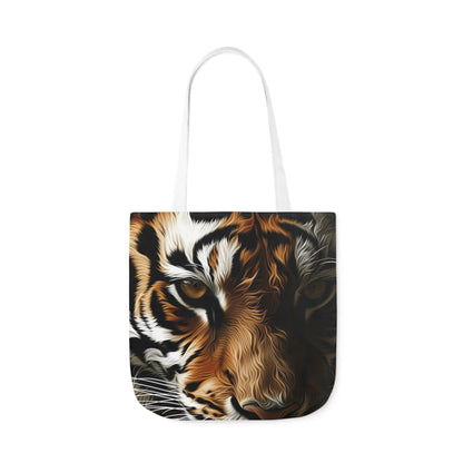 Tiger - Polyester Canvas Tote Bag (AOP)