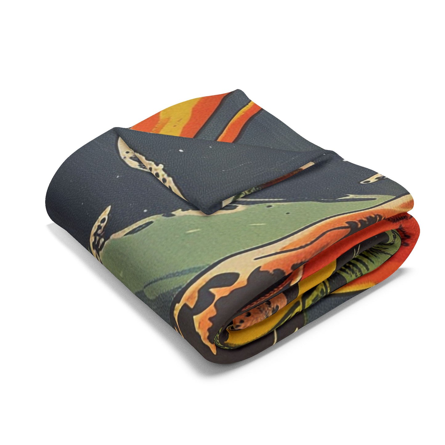 Retro Space Adventure Fleece Blanket - Cosy Gift for Sci-Fi Lovers UK