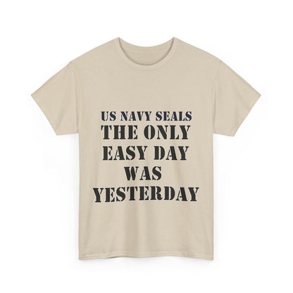 US Navy Seals Motivational Tee - Unisex Heavy Cotton Tee for Veterans and Supporters UK