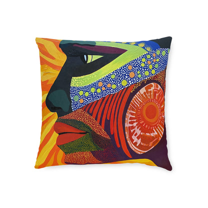 Traditional Aboriginal 3 - Square Pillow - UK