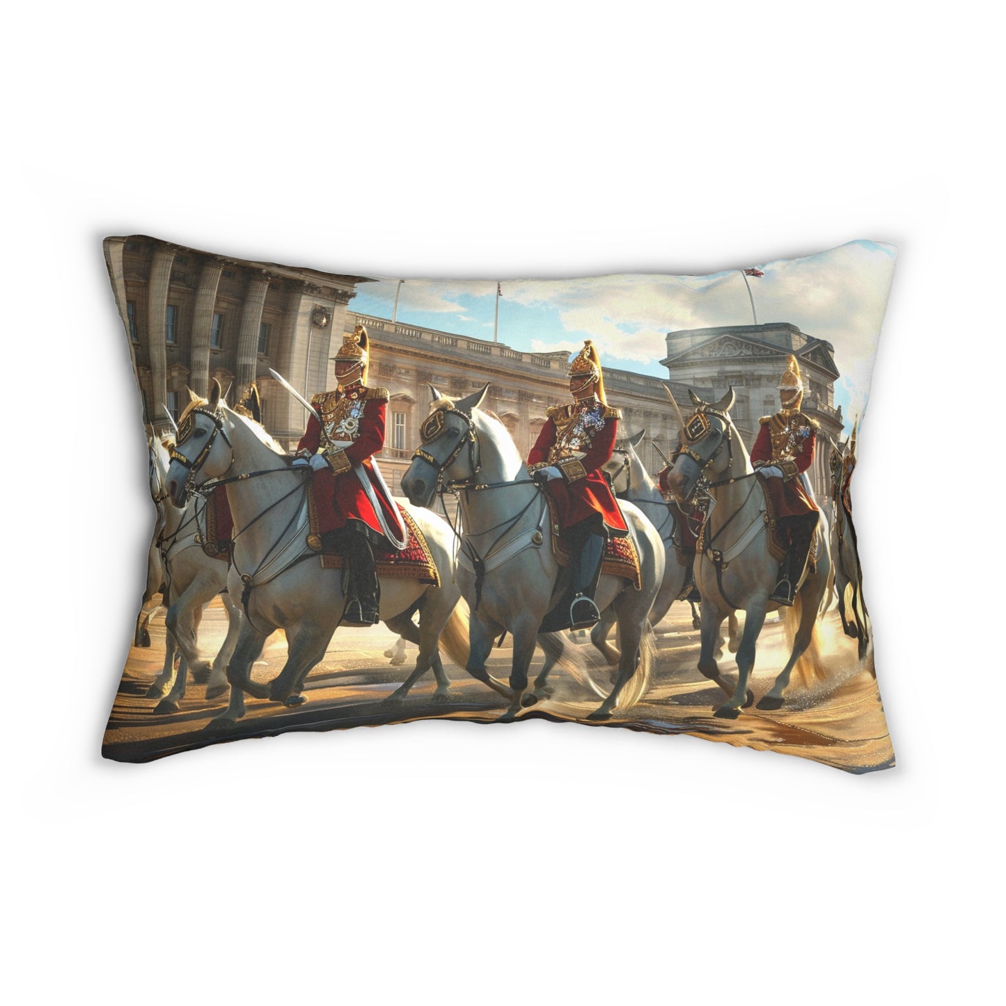 Horseguard #1 - Spun Polyester Lumbar Pillow USA