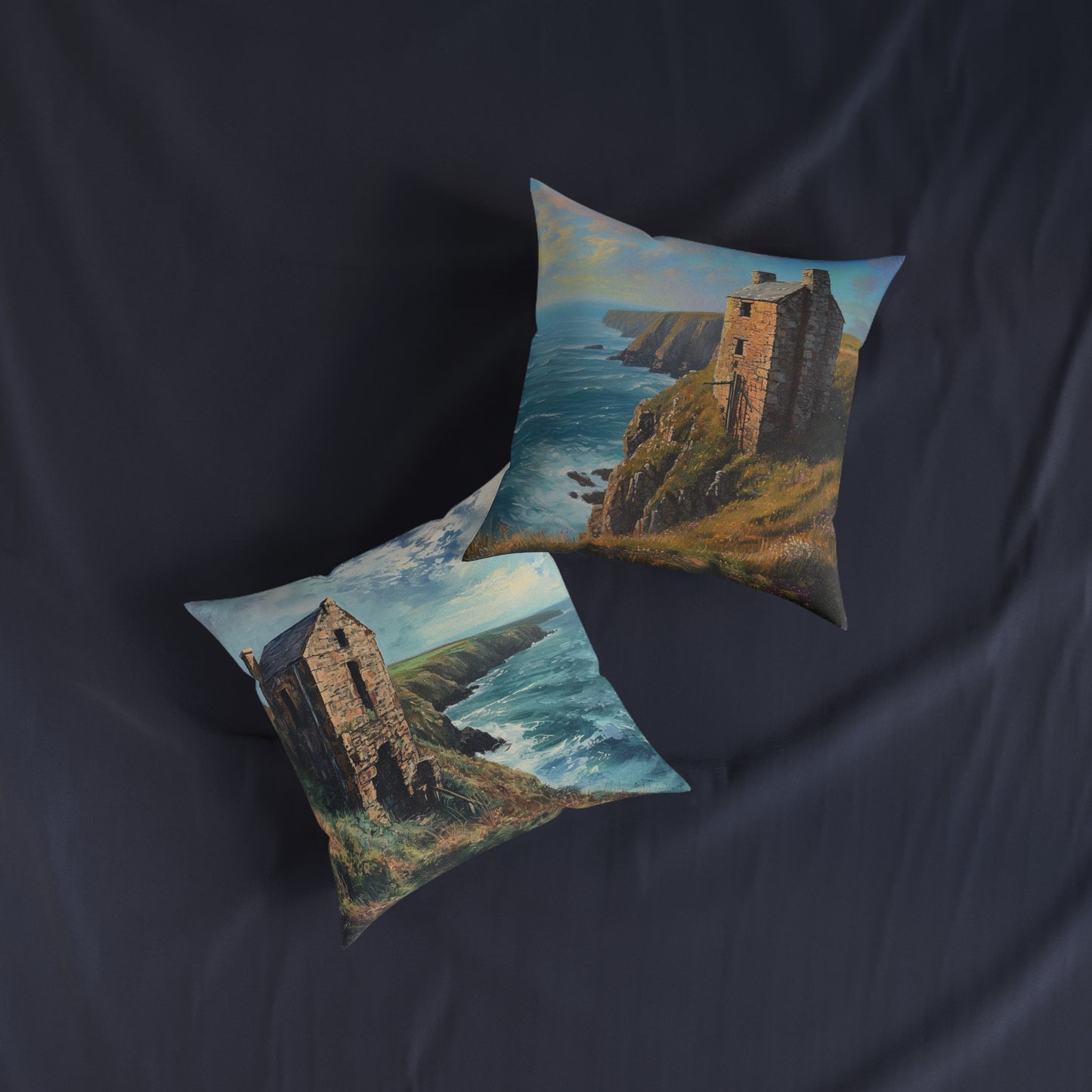 Cornwall - Engine House Cushion - UK