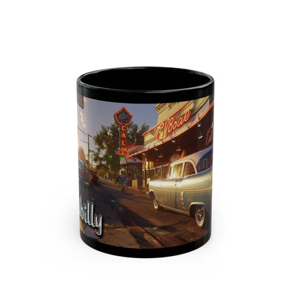 Rockabilly  - Black Mug (11oz)  UK