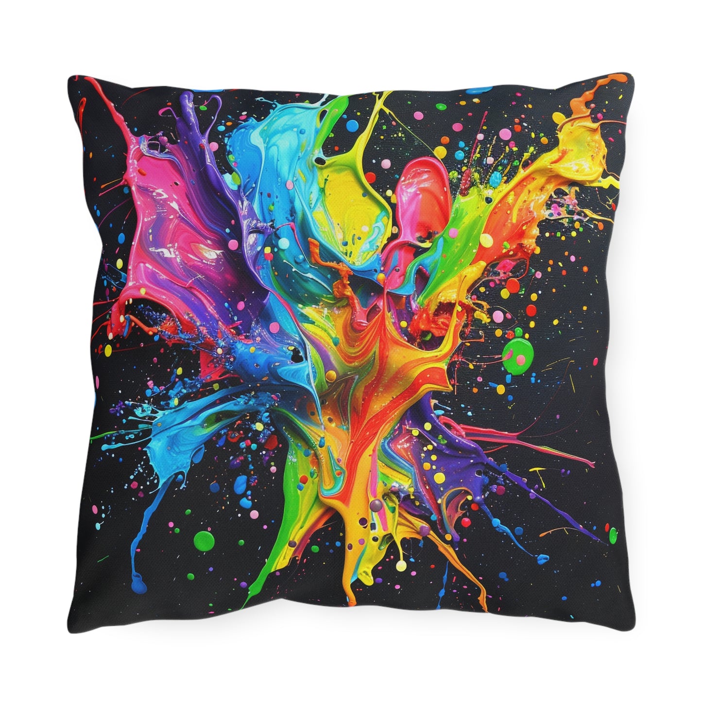 Paint Splash - Outdoor Pillows - USA