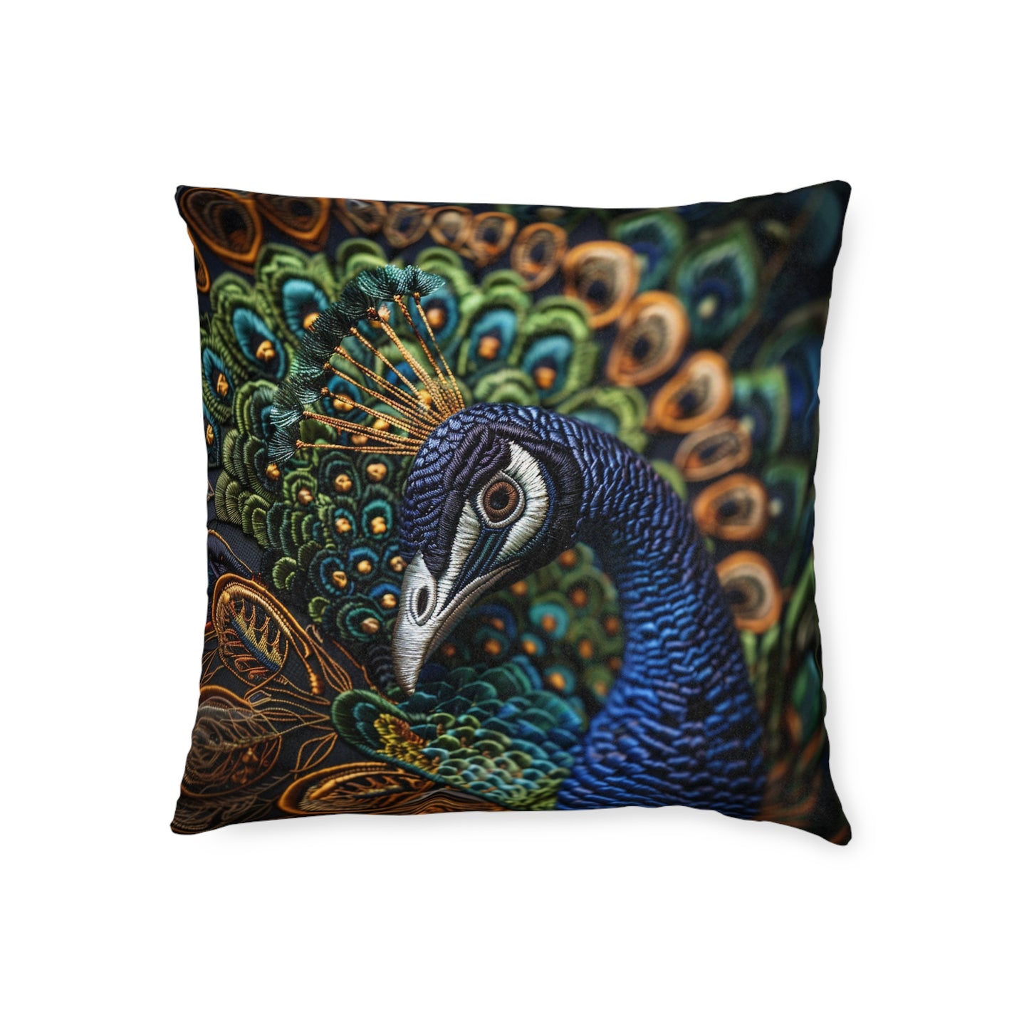 Medieval Needle-Point Pheasant - Square Pillow - UK