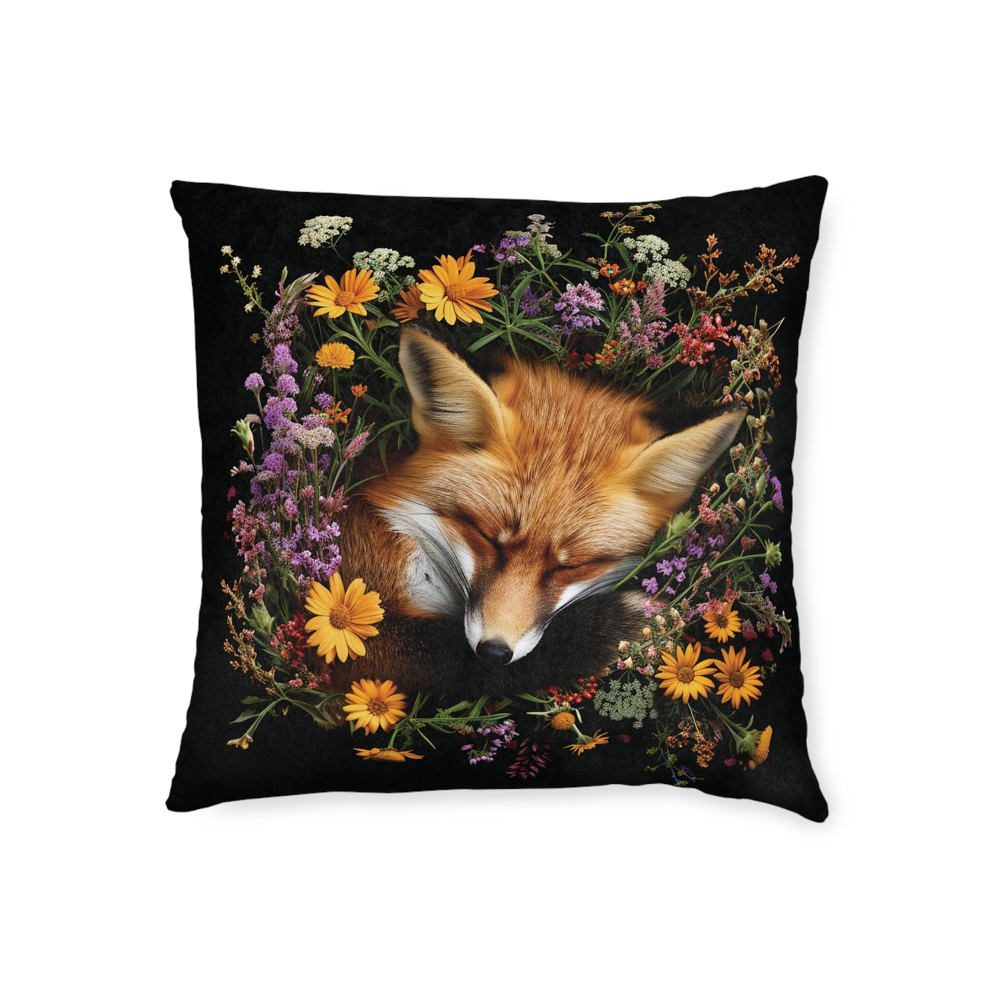 Sleeping Fox - Square Pillow - UK