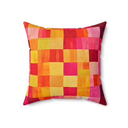 Patchwork 2 - Spun Polyester Square Pillow - USA