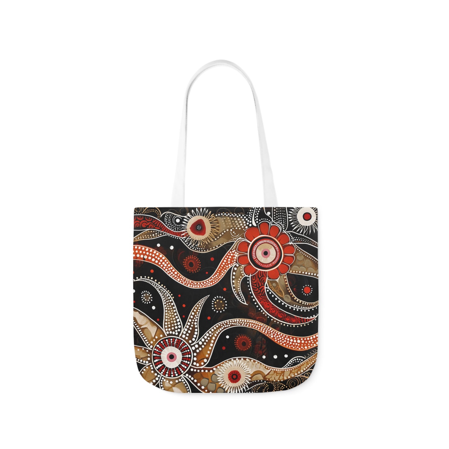 Native Australian Art #1 - Polyester Canvas Tote Bag (AOP)