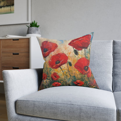 Poppies - Square Pillow - UK