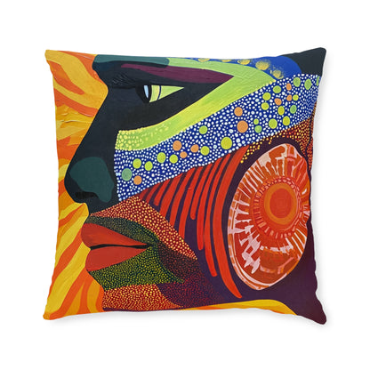 Traditional Aboriginal 3 - Square Pillow - UK