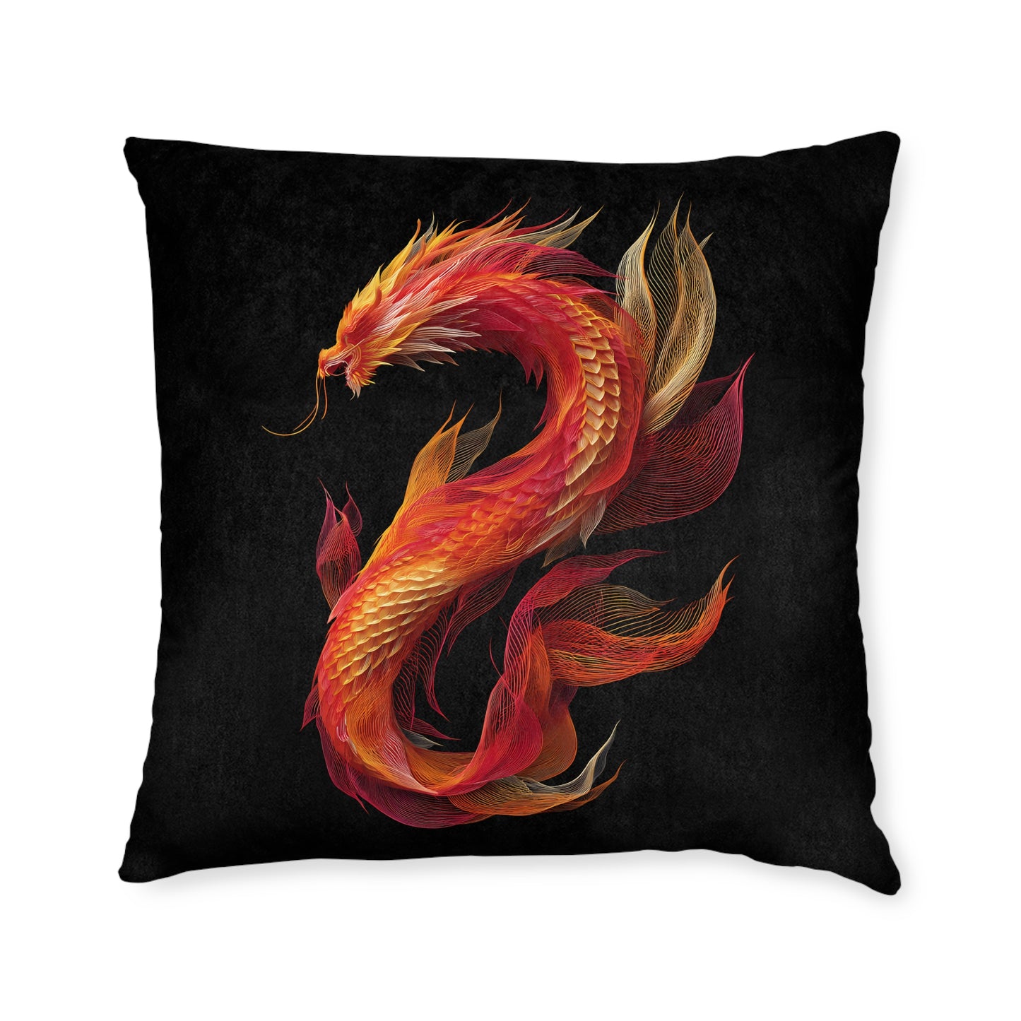 Chinese Lucky Dragon - Square Pillow UK