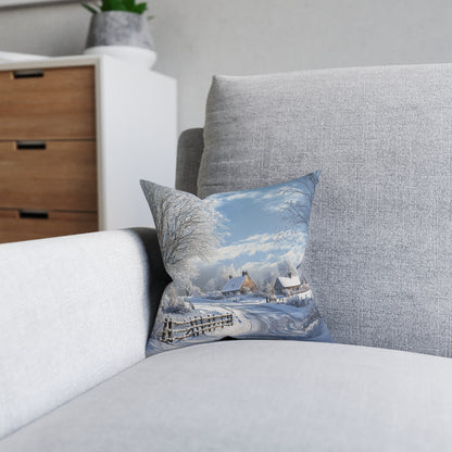 Winter in The Countryside - Square Cushion  - UK