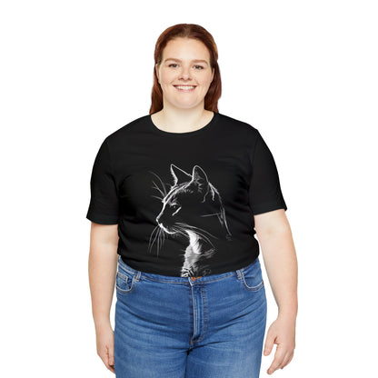 Cat Silhouette #4 - Unisex Jersey Short Sleeve Tee