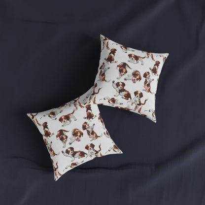 Puppy At Play - Square Pillow - UK
