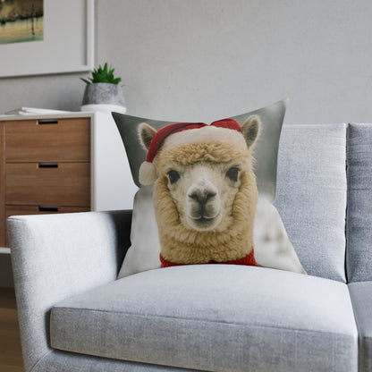 Christmas Alpaca Square Cushion - UK
