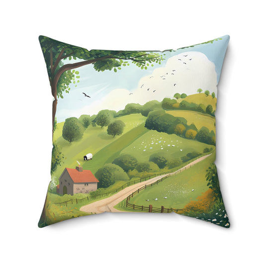 Countryside #3 - Spun Polyester Pillow USA