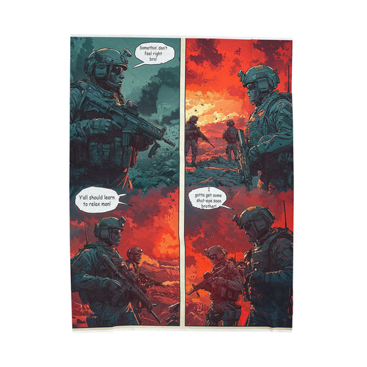 Special Forces Comic Cover 2 - Velveteen Plush Blanket USA