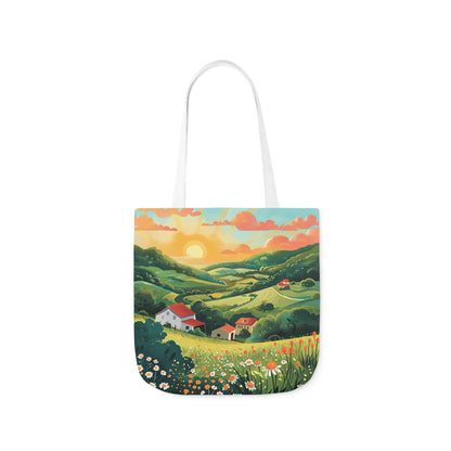 Sunrise In The Countryside #1 - Polyester Canvas Tote Bag (AOP)