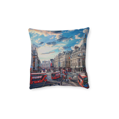 London Then and Now - Square Pillow - UK