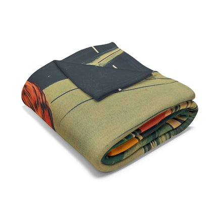 Retro Space Adventure Fleece Blanket 3 - Cosy Gift for Sci-Fi Lovers UK