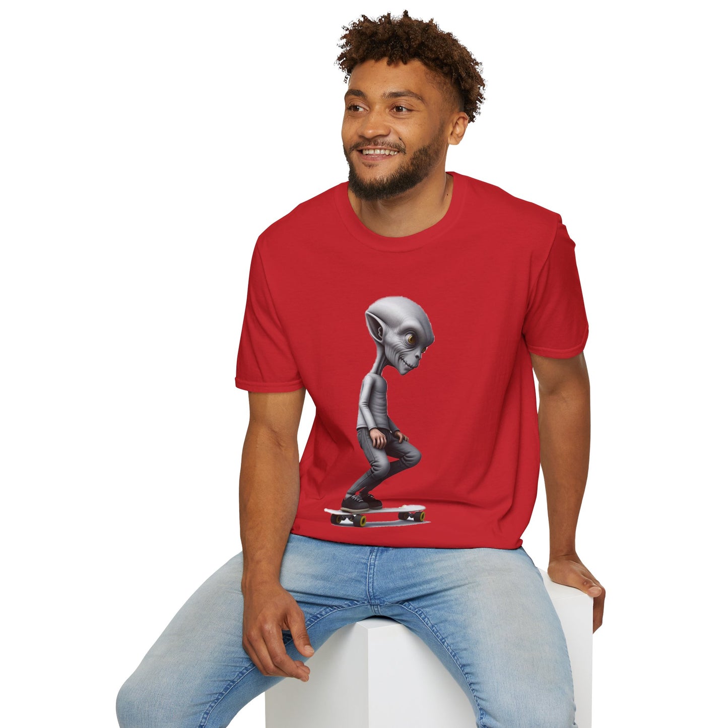 Alien Skater - Unisex Softstyle T-Shirt - UK