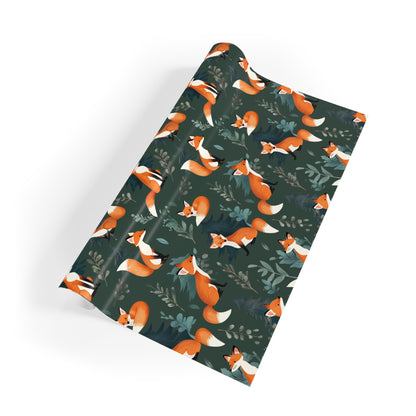 Fox Gift Wrapping Paper Rolls, 1pc