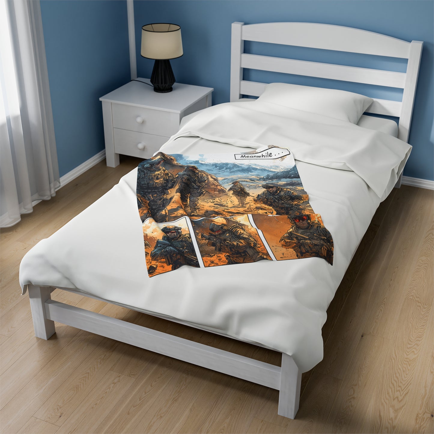 Special Forces Comic Cover 3 - Velveteen Plush Blanket USA