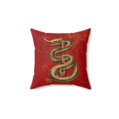 Chinese Year of The Snake - Faux Suede Square Cushion CHINA